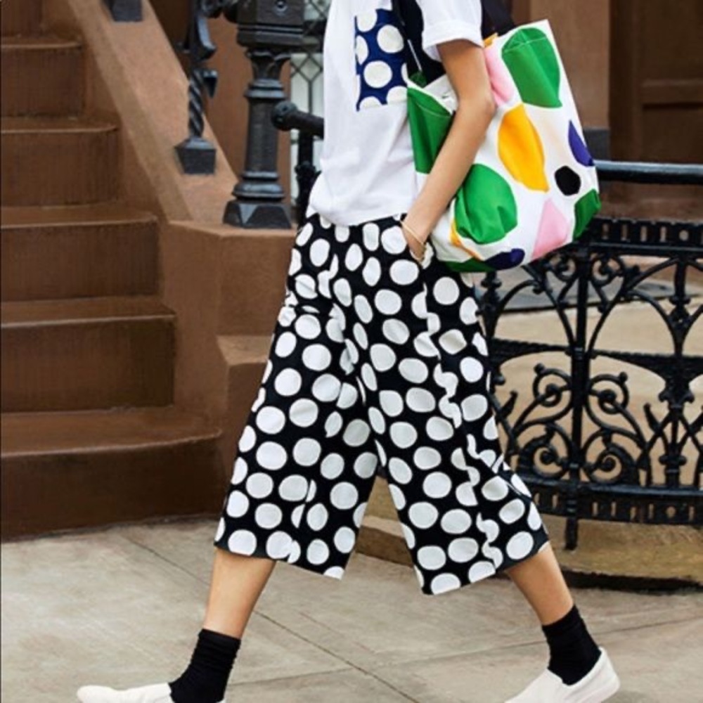 Uniqlo x Marimekko cropped polkadot pants